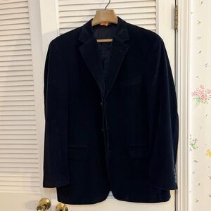 Geoffrey Beene MENS Vintage Black Uncut Corduroy Blazer 44R